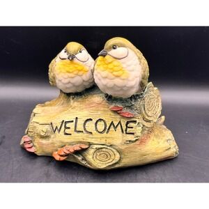 Welcome Birds Chickadee Statue Figurine Decor Decorative Accent Tabletop 6.5"‎
